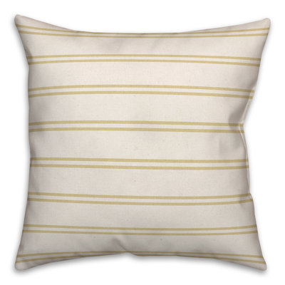 Blush Stripe On White Throw Pillow
