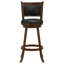Tabouret pivotant en châtaignier et noir (ensemble de 2)