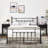 Kempst 3 Piece Bedroom Set, Queen Size Platform Bed Frame and Set of 2 White Nightstands, Modern Metal Twin Size Bedroom Furniture Set, Heavy Duty Slat Support, Under Bed Storage, No Box Spring Needed, Noise Free (Set of 3)-156403637-156308700