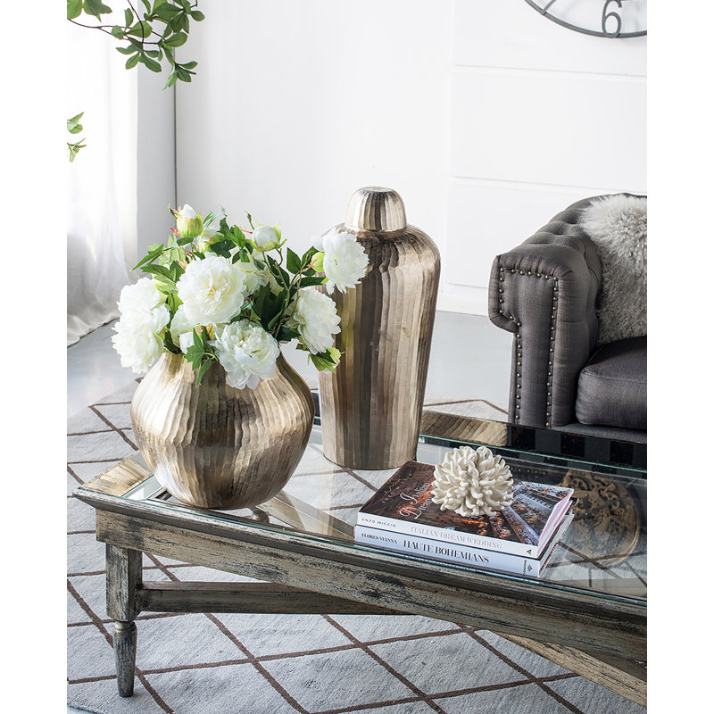 8.9" H x 11" W x 11" D Madison Metal Table Vase, 8.9" H x 11" W x 11" D