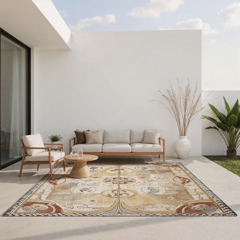 Bouncy Charm Indoor And Outdoor Area Rug, Rectangle 4' x 6'