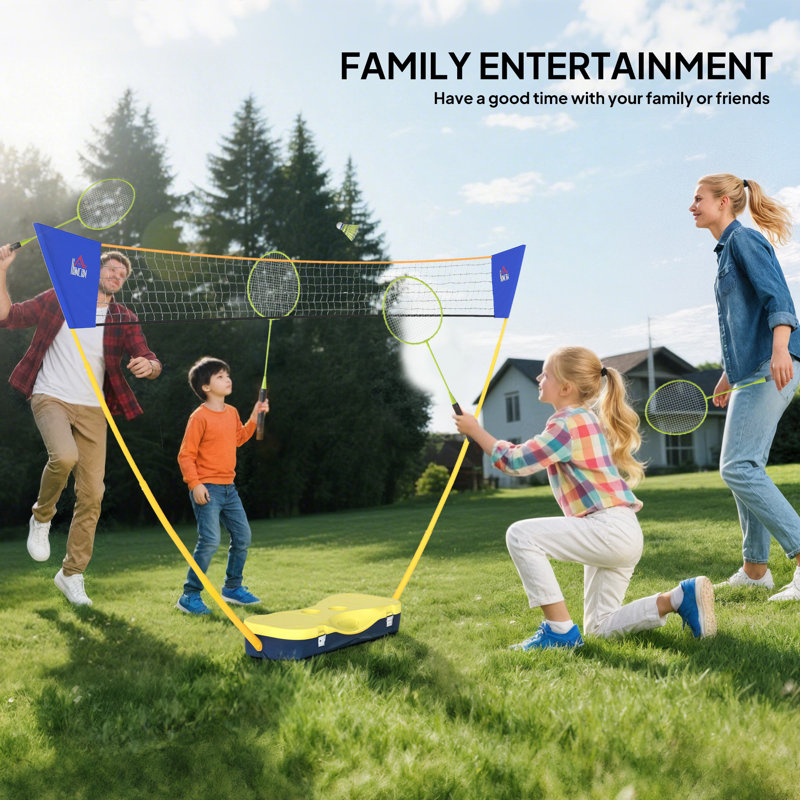 Ensemble de filet pour adultes, enfants, badminton avec étui de transport