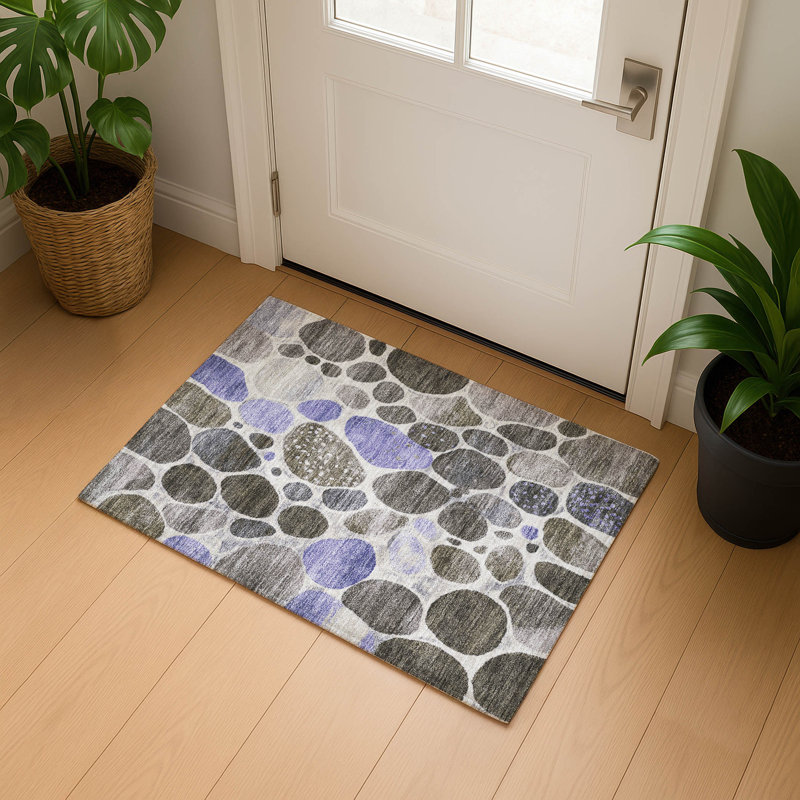 Premium Machine Washable  Geometric Rug, Rectangle 1'8" x 2'6"