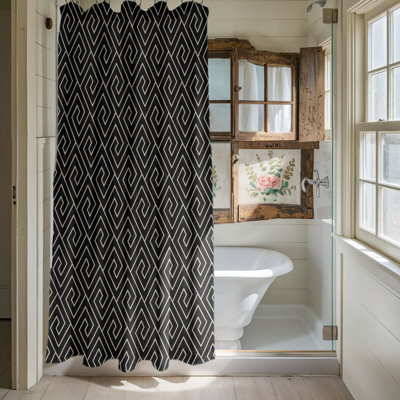 Ivory Shapes - Premium Shower Curtain