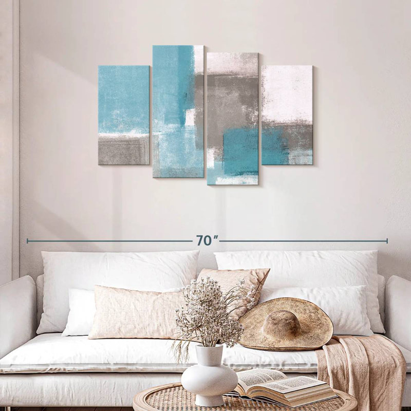Avery Blue And Gray Abstract