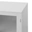 Armoire à 2 portes en verre pour le salon - blanc, tablette réglable, utilisation quotidienne blanche avec espace. Organisateur de rangement pour tablette. Polyvalent dans la cuisine et l'entrée. Construire. 27,1 po x 14,52 po x 32,5 po