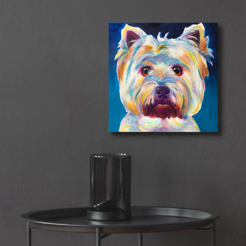 «Westie - Chispy» par Dawg Painter, H 12 po x l 12 po x P 0,13 po