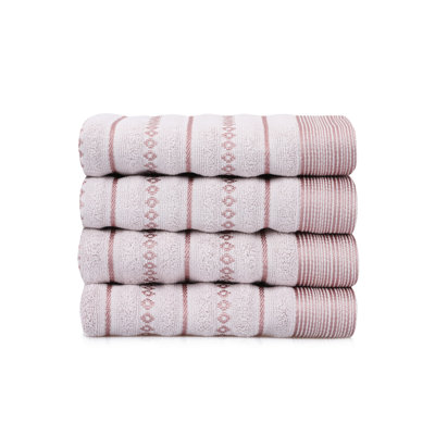 Ensemble de 4 serviettes de bain 100% coton