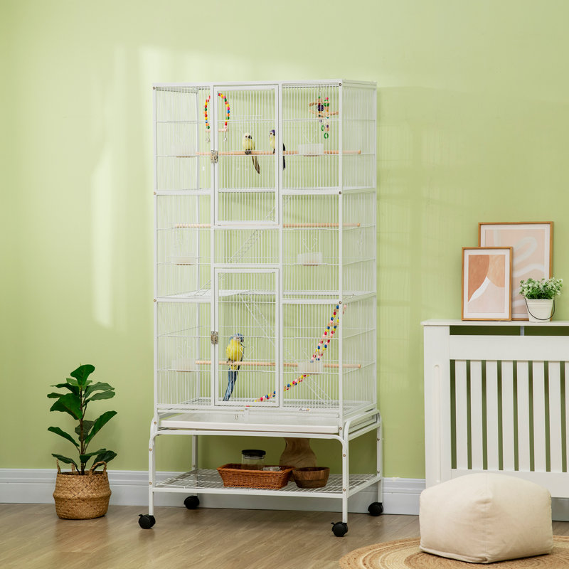 3 Tier Bird Cage with Stand Toy for Canary Finch Cockatiel Parakeet Budgie