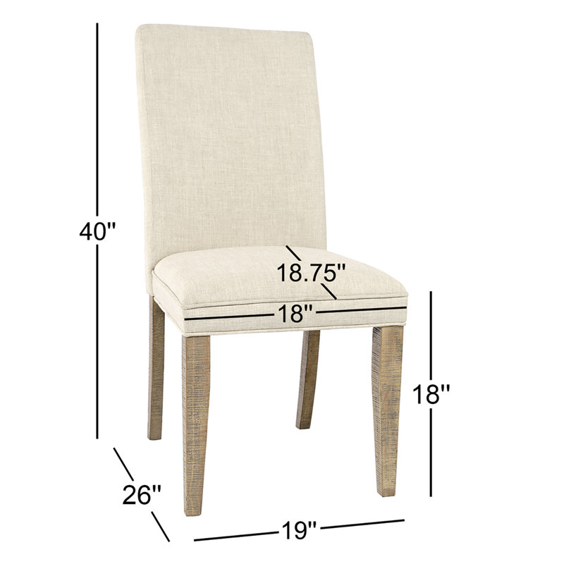 Chaise d'appoint rembourrée crème Averie