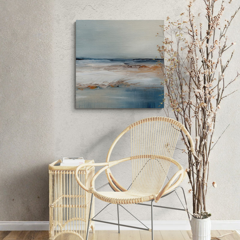 Serene Tides - Impression sur toile tendue sur toile tendue avec châssis, 16" H x 16" W