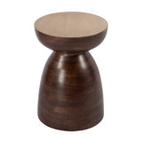 Giliana 13 in. W Round Solid Wood Side Table