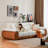 Color-Block Adjustable Backrest Sofa
