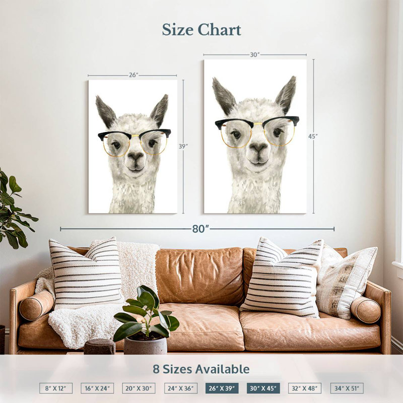 Brampt Hip Llama I, 39" H x 26" W