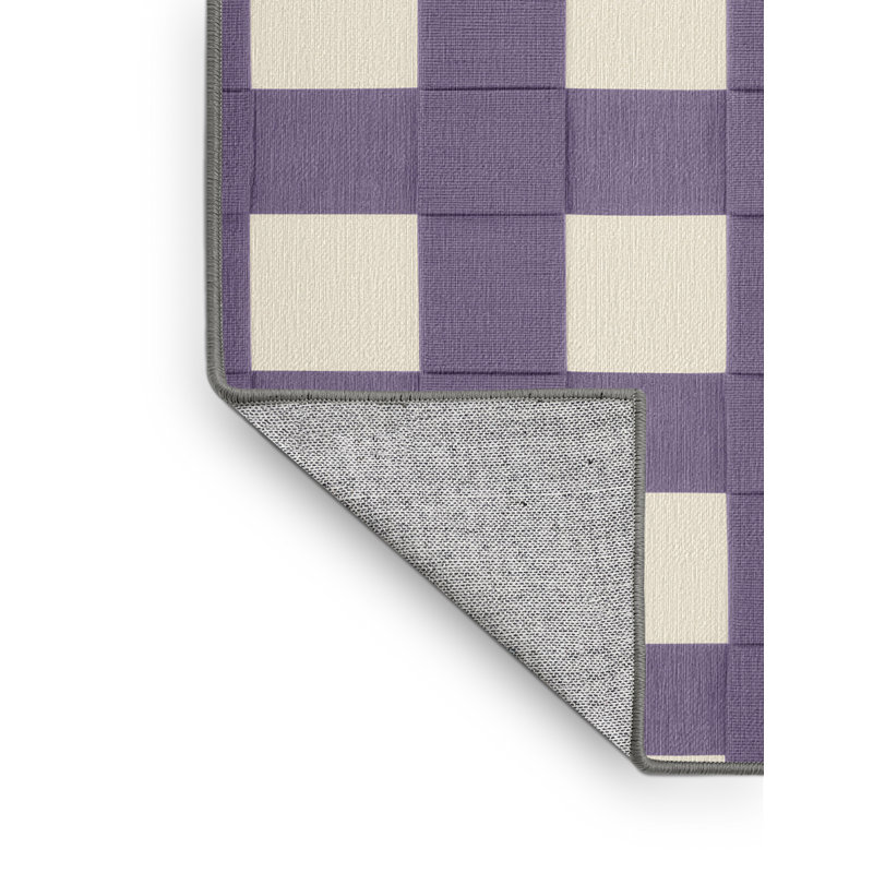 Tapis mauve lavable à la machine, Rectangle 7 pi x 9 pi