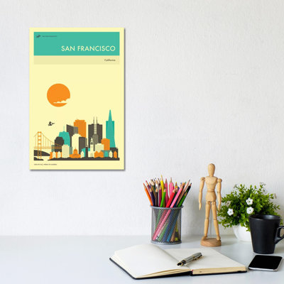 San Francisco Skyline II by Jazzberry Blue - Wrapped Canvas Print