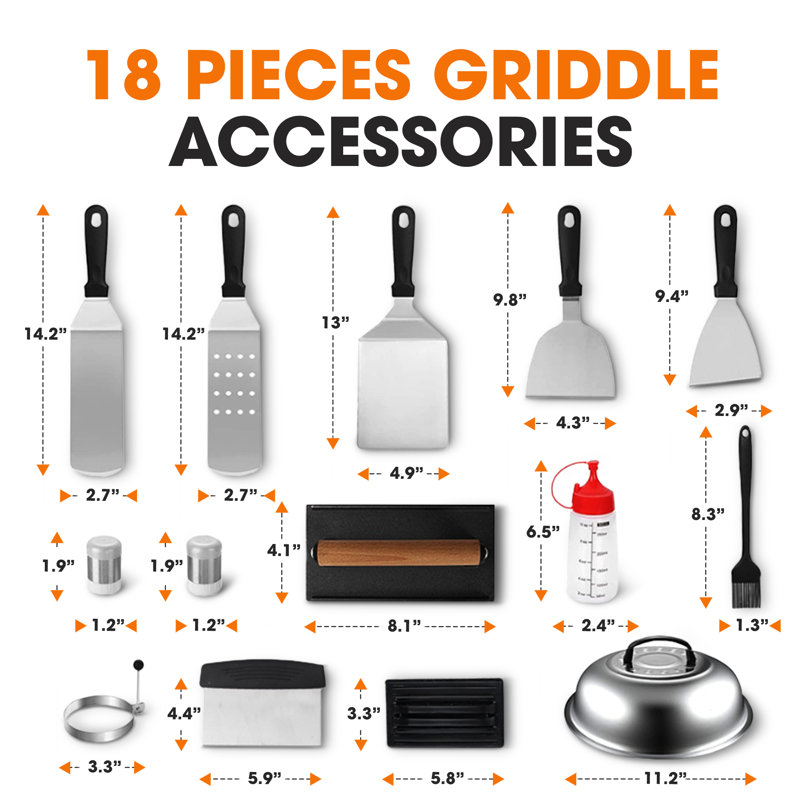 Ensemble d'outils de cuisson en acier inoxydable allant au lave-vaisselle