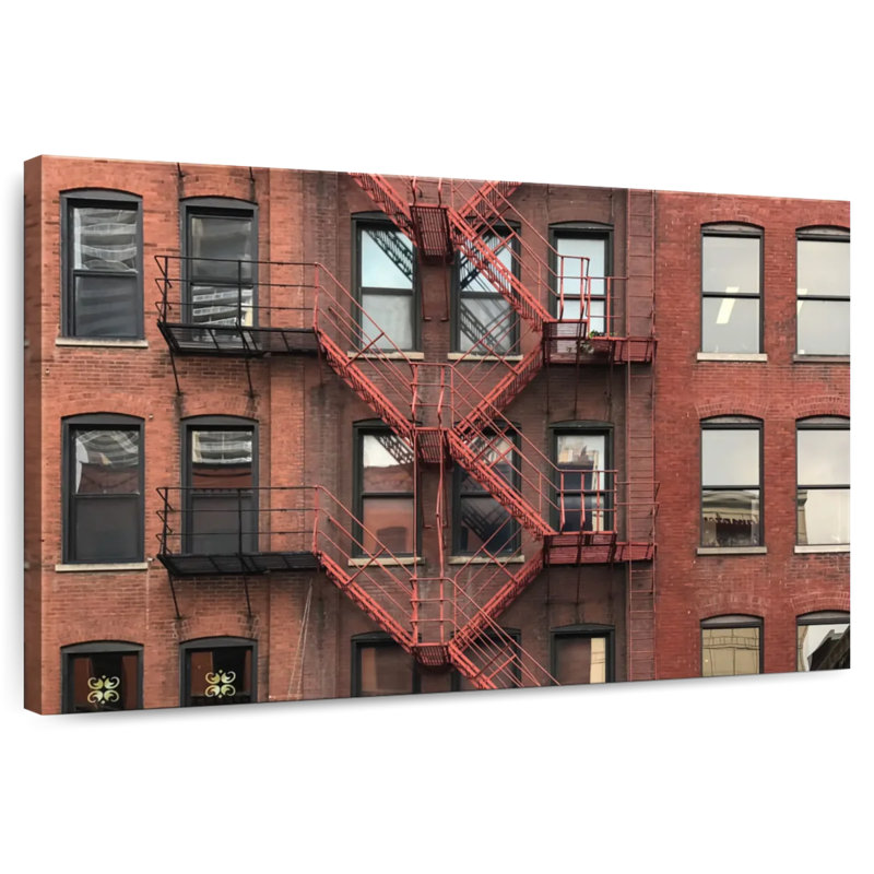 Lilie Chicago Apartment Fire Escape Stairs, 20" H x 30" W
