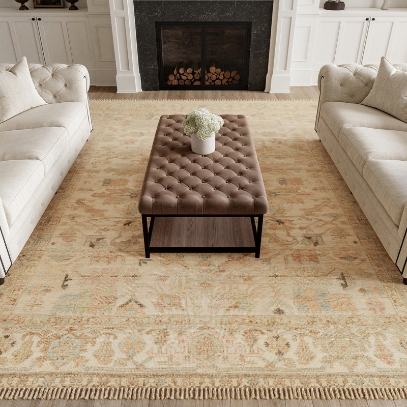 Nourison Thania 9' x 12' Beige Vintage Indoor Rug, Rectangle 9' x 12'