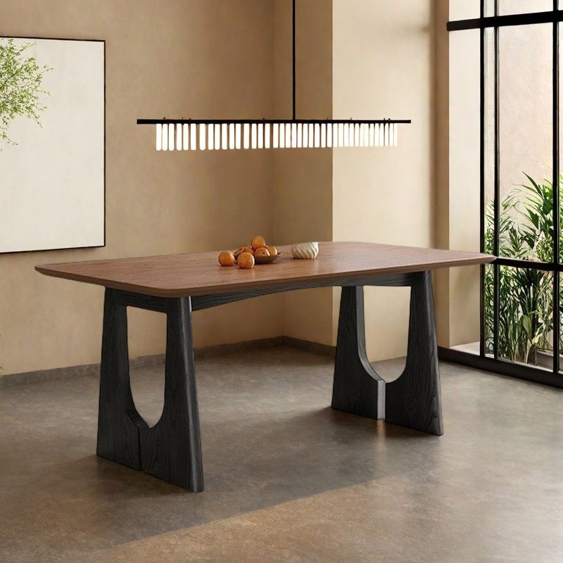 Mid-Century Rectangular Dining Table, 29.5"H x 55.1"L x 31.5"W