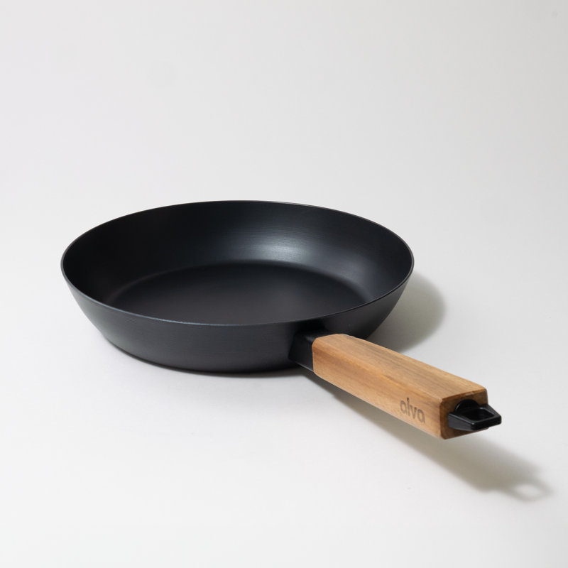 Alva Forest 8" Nonstick Carbon Steel Frying Pan with Acacia Handle