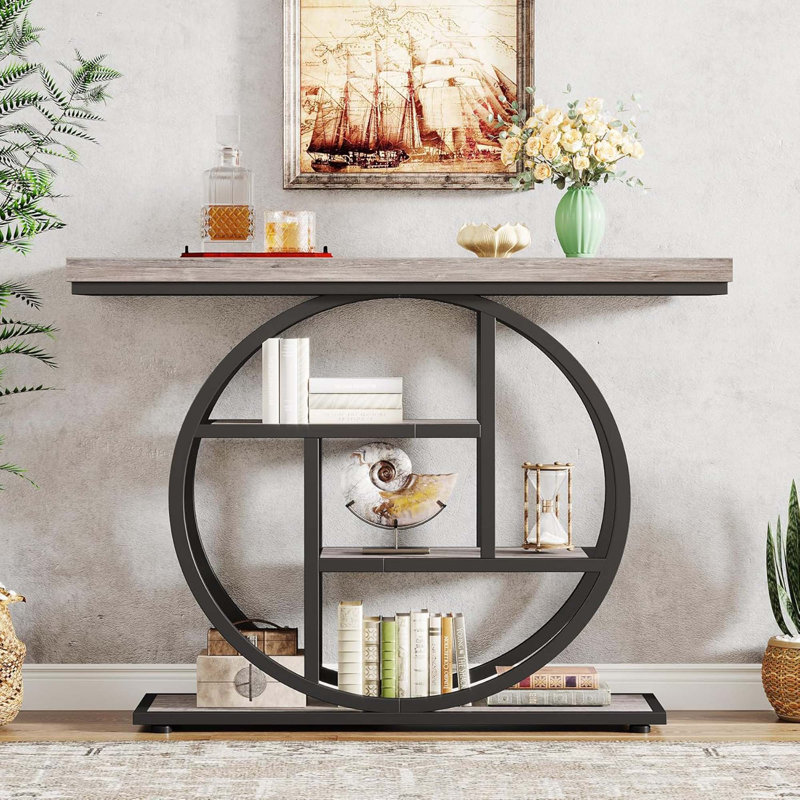 Console industrielle 41,3 po, Gris / Noir