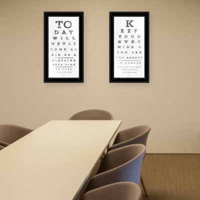 «Eye Charts» par Marla Rae - Reproduction d'art textuel sur papier encadré