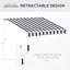 Dakota Fields 250cm W x 200cm D Polyester Cover Retractable Patio Awning-15973127-41427784