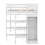 Loft Bed With Built-In Storage Wardrobe And Staircase-1045087882