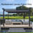 Outdoor Patio Retractable Pergola Sunshelter Pergola Canopy-Khaki-2128065018-2128065019