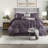 Elegant Plum 7-piece Bedding Set, Polyester Tufted Design For Home