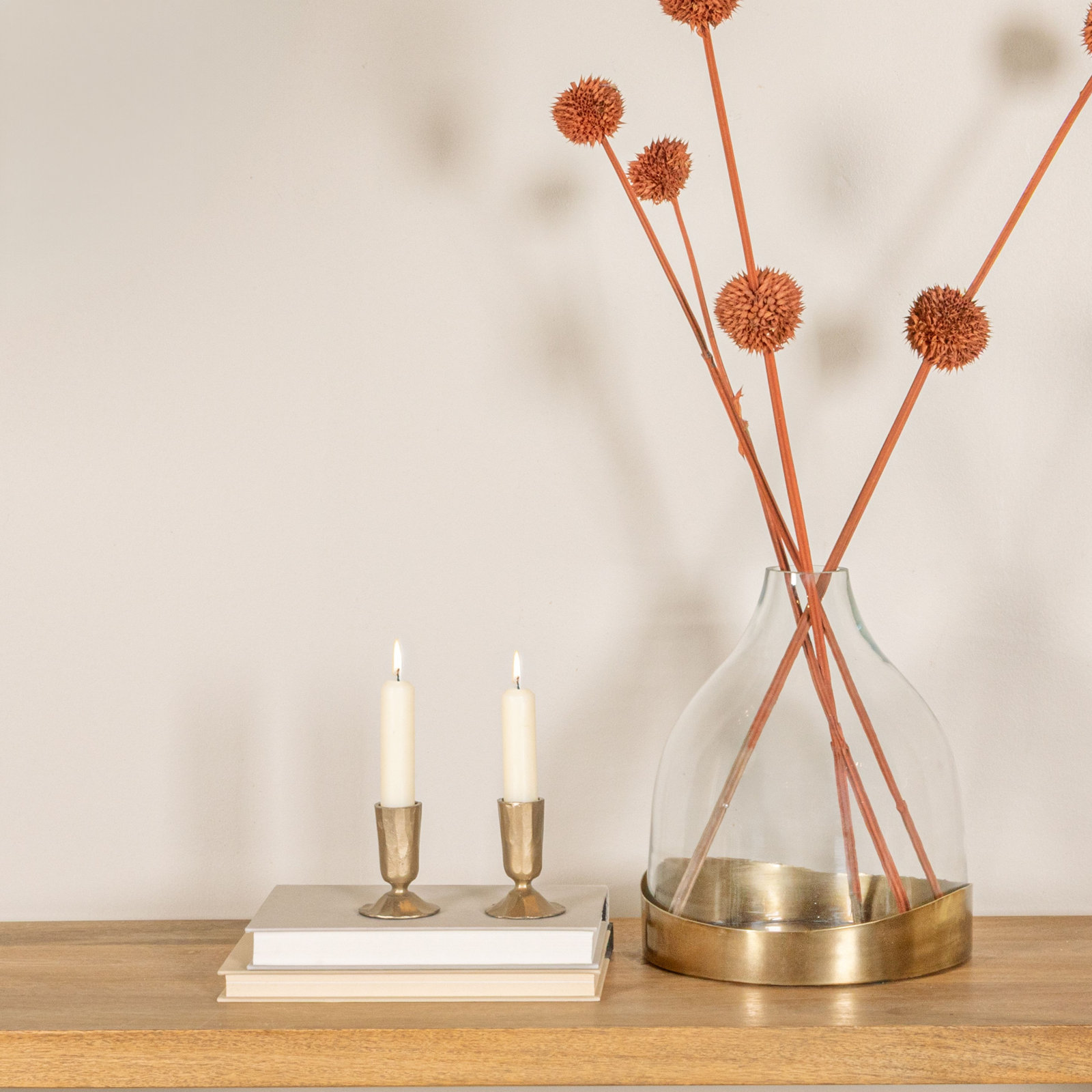 Elvenia Glass Table Vase, Gold