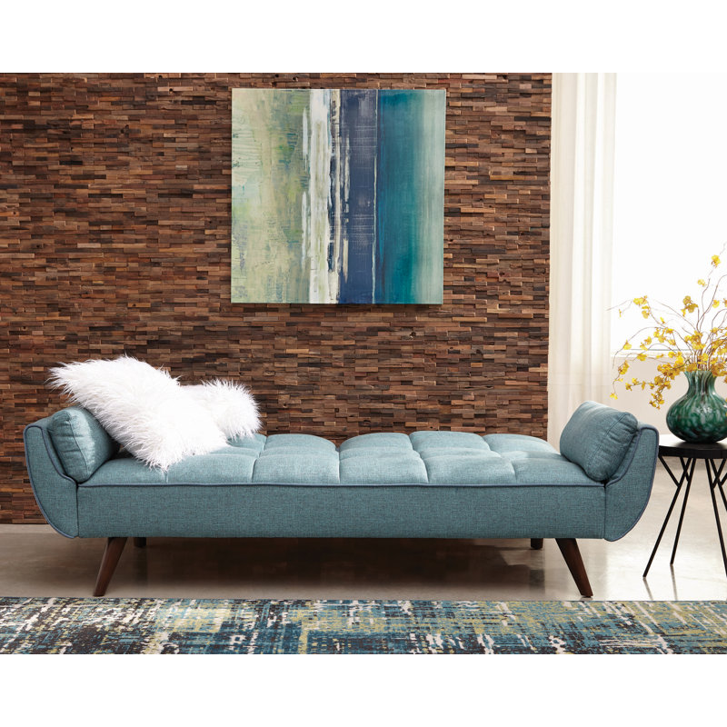 Lashanae Upholstered 83.5'' Sleeper Sofa, Turquoise Blue