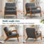 Fauteuil d'appoint rembourré en bois massif Lemley Mid Century-1120179551