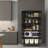 71" Steel Storage Cabinet With 2 Shapely Doors And Adjustable Shelves, Multi-Functional Storage For Bedroom, Living Room, And Kitchen-1899716269