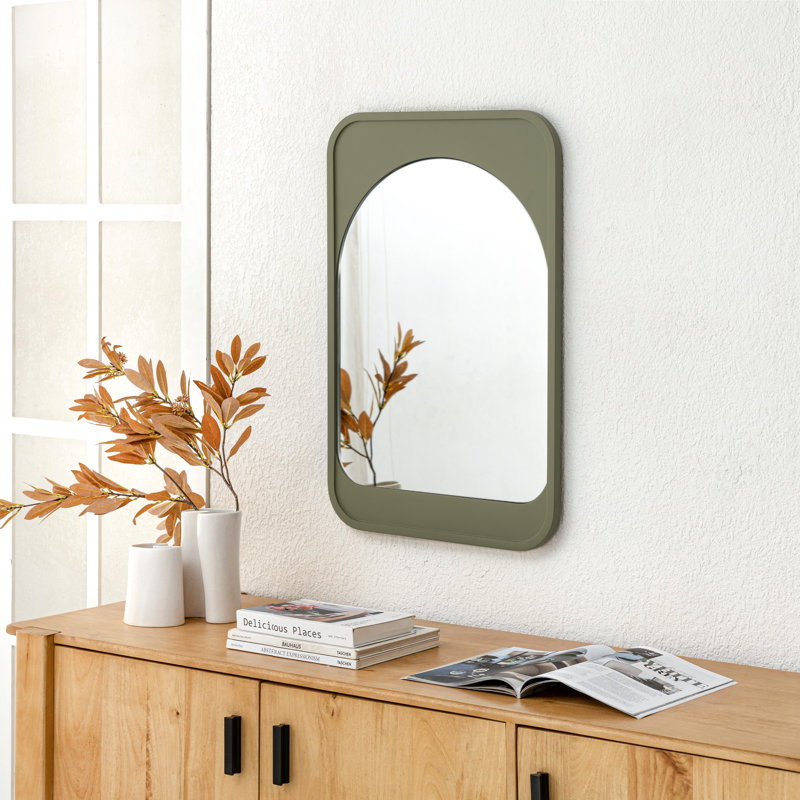 Miroir d'appoint mural Kittie Kofi, Vert olive