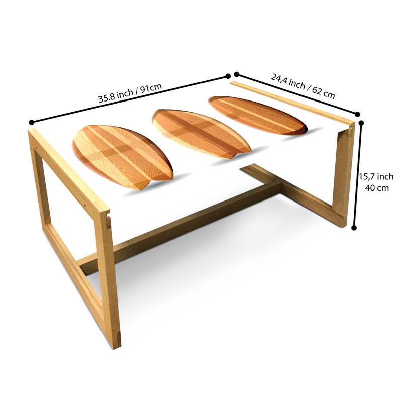Ingeborga Sled Coffee Table, 90cm H x 62cm W x 40cm D