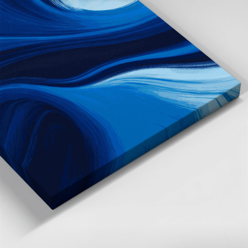 Art abstrait sur toile abstrait bleu, H 14 po x l 11 po