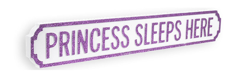 Street Sign, Glitter Pink
