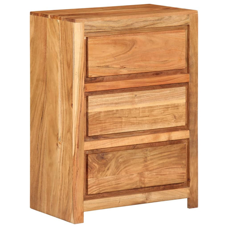  Drawer Cabinet Honey Brown Solid Acacia Wood Medium