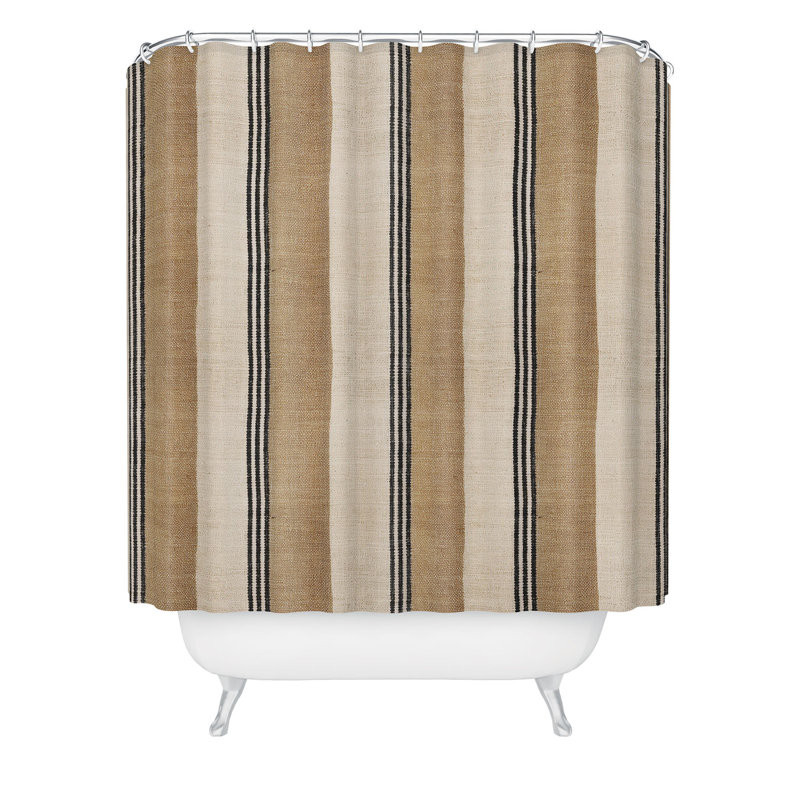 Rideau de douche Ninola Design, Beige Striped
