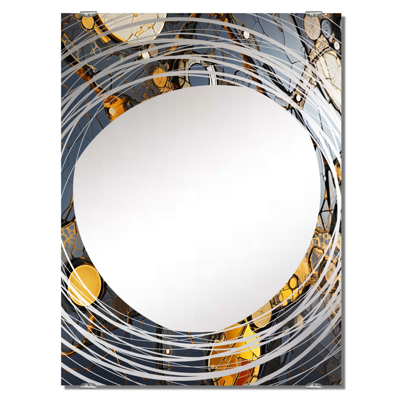 Farrill - Miroir mural géométrique abstrait MIR137182, 32 po x 24 po