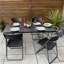 4 - Person Plastic Patio Dining Set Rectangular Table