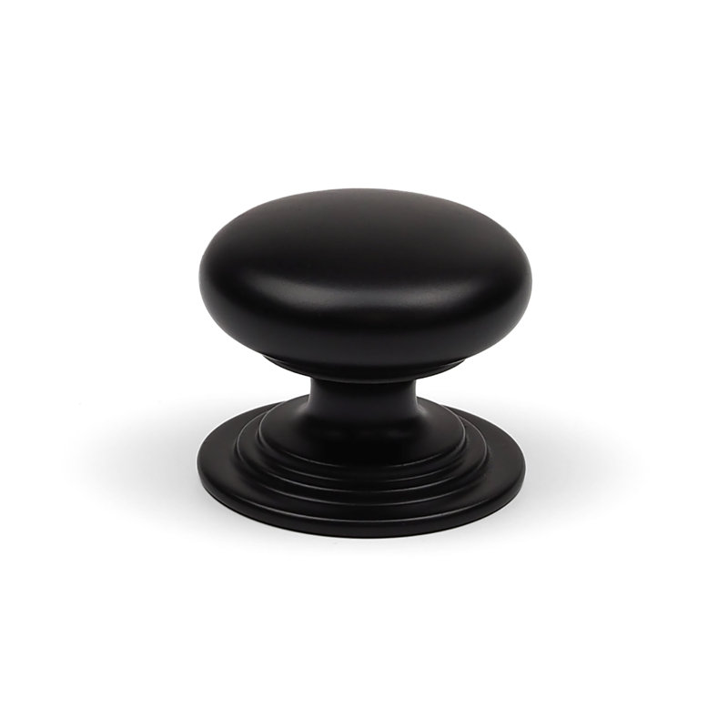 76mm Matt Black Cup Handle, 32mm Knob