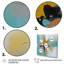 Encre sur toile Lybarger, jaune et turquoise-88539704-88539705