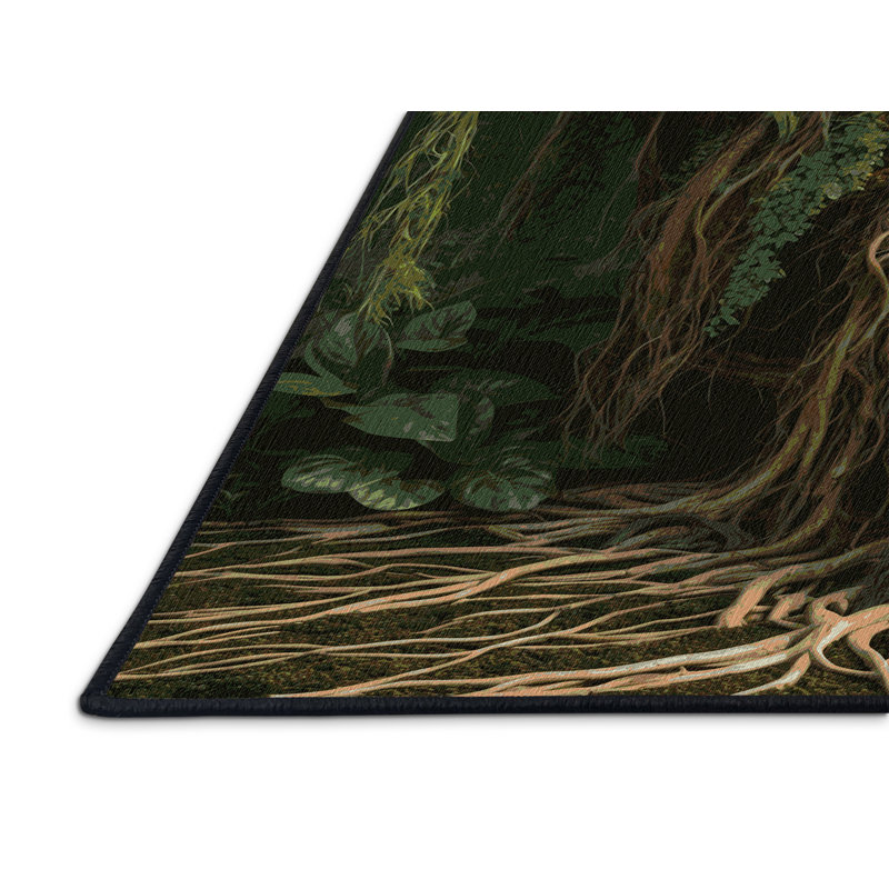 Tapis brun lavable à la machine, Rectangulaire 2 pi x 3 pi