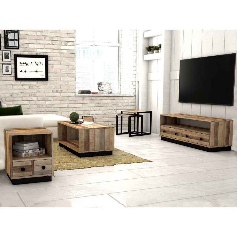Garret 45cm W Solid Wood Bedside Table