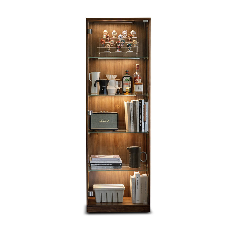 Nut-brown Solid  Wood Display Cases
