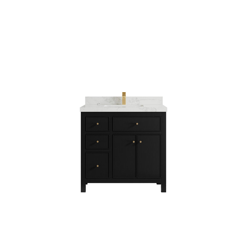 Sonoma 36'' Single Bathroom Vanity with Top, Calacatta Nuvo