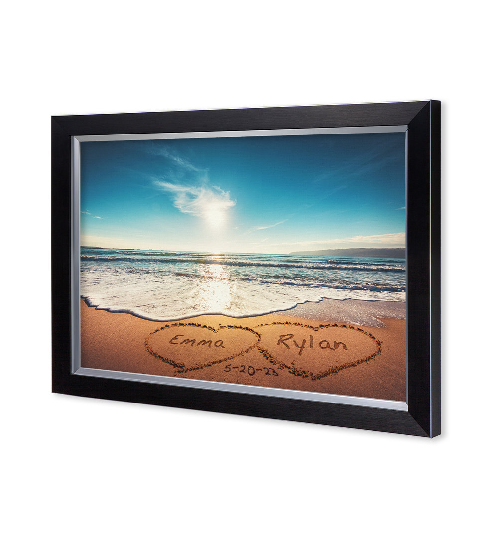 Heart in Heart, Personalized Artwork with Names and Date, Custom Gift for Anniversary, Wedding, Birthday, Holidays Dovecove